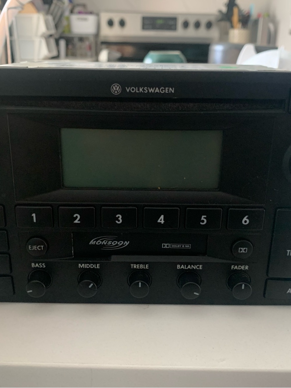 Volkswagon VW Head Unit Stereo Cassette CD Radio CQ-JV1069XB (Incl. Code)